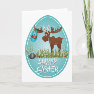 Glückliche Ostern-Elche - Karte