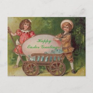Glückliche Ostern Grüße! Feiertagspostkarte