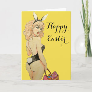 Glückliche Ostern-Karten-von Hand gezeichnete Feiertagskarte