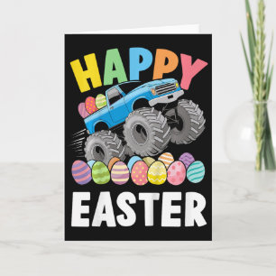 Glückliche Ostern Kinder Monster Truck Für Jungen Karte