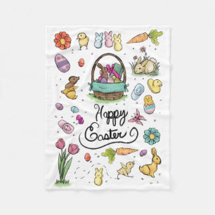 Glückliche Ostern-Kunst Fleecedecke