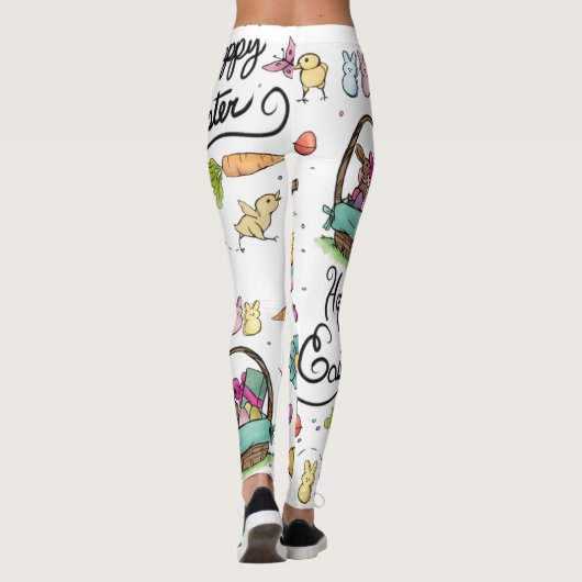 Glückliche Ostern-Kunst Leggings (Rückseite)