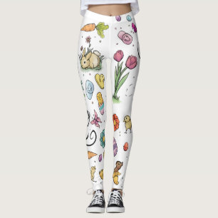 Glückliche Ostern-Kunst Leggings