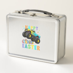 Glückliche Ostern Monster Truck Ostereier Kleinkin Metall Brotdose