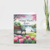 Glückliche Ostern-Schwester Faltkarte Karte (Vorderseite)