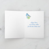 Glückliche Ostern-Schwester-Ostgebirgsdrossel Feiertagskarte (Innenseite)