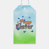 Glückliche Osterschmetterlinge Geschenkanhänger (Rückseite)