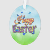 Glückliche Osterschmetterlinge Ornament (Vorderseite)
