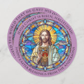 Glückliche Ostersegnung Auferstehung Religiös Feiertagskarte (Vorne/Hinten)