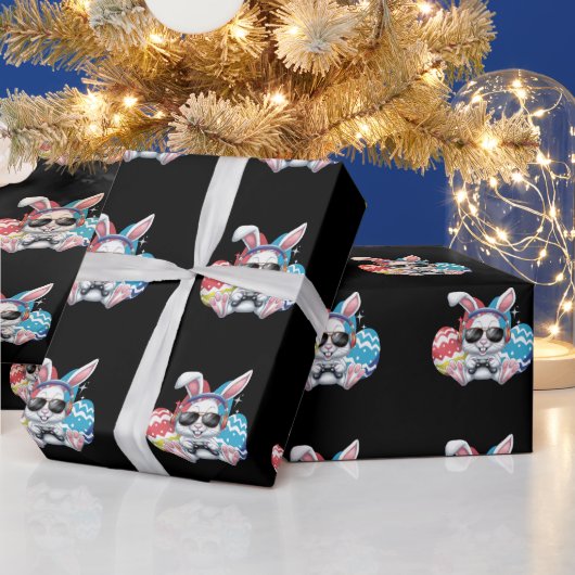 Glückliche Osterspiele Bunny Rabbit Gaming Gamer G Geschenkpapier (Feiertage)