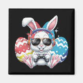 Glückliche Osterspiele Bunny Rabbit Gaming Gamer G Magnet (Vorne)