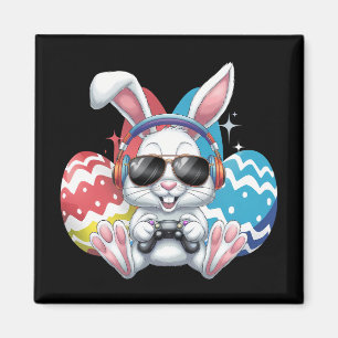 Glückliche Osterspiele Bunny Rabbit Gaming Gamer G Magnet