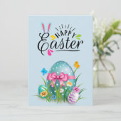 Glückliche Osterurlaubskarte Feiertagskarte (Stehend Vorderseite)