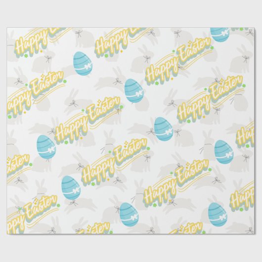 Glückliche Osterwünsche Geschenkpapier (Flach)