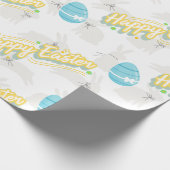 Glückliche Osterwünsche Geschenkpapier (Ecke)