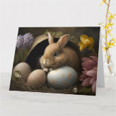 Glückliche Osterwünsche Karte (Gelbe Blume)