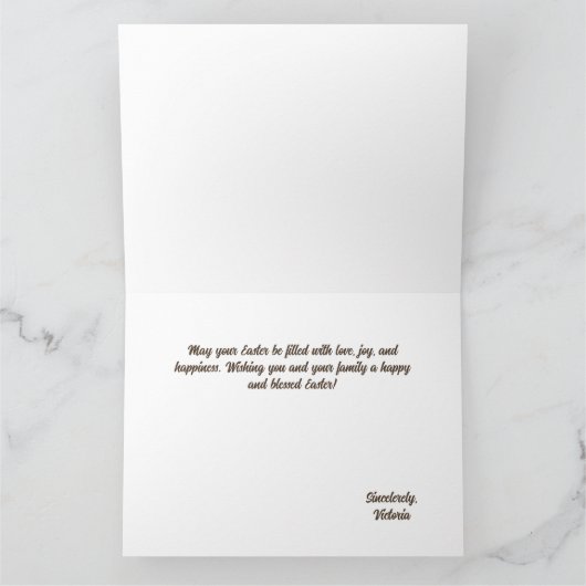 Glückliche Osterwünsche Karte (Innenseite)