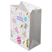 Glückliche Osterwünsche Mittlere Geschenktüte (Vorderseite Schrägansicht)