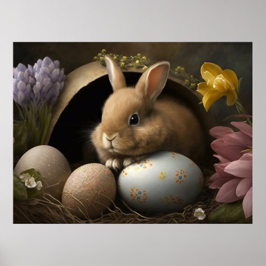 Glückliche Osterwünsche Poster (Vorne)