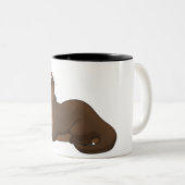 Glückliche Otter-Tasse Zweifarbige Tasse (VorderseiteRechts)