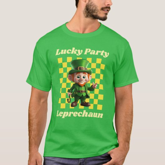 Glückliche Party-Leprechauns T-Shirt (Vorderseite)