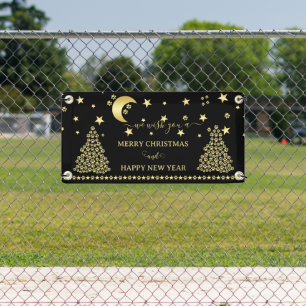 Glückliche Pawlidays, goldglänzende Paw Weihnachts Banner