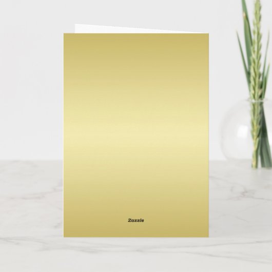 Glückliche Pawlidays, goldglänzende Paw Weihnachts Karte (Rückseite)