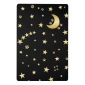 Glückliche Pawlidays, goldglänzende Paw Weihnachts Mini Klemmbrett (Rückseite)