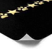 Glückliche Pawlidays, goldglänzende Paw Weihnachts Poster (Ecke)