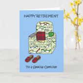 Glückliche Pensionierung an Optitiker Karte (Gelbe Blume)