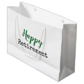 glückliche Pensionierung Große Geschenktüte (Vorderseite Schrägansicht)