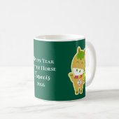 Glückliche personalisierte Tasse mit Namen und Pfe (VorderseiteRechts)