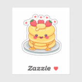 Glückliche Pfannkuchen Aufkleber (Blatt)