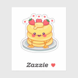 Glückliche Pfannkuchen Aufkleber