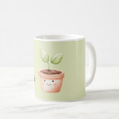Glückliche Pflanze Kaffeetasse (VorderseiteRechts)