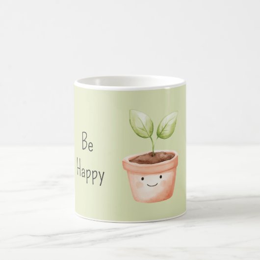 Glückliche Pflanze Kaffeetasse (Mittel)
