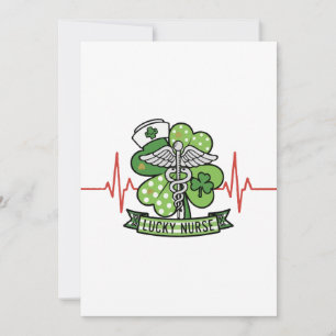 Glückliche Pflegekraft St. Patrick's Day Kleeblatt Feiertagskarte