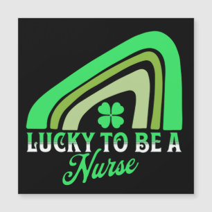 Glückliche Pflegekraft St. Patrick's Day Pflegek Magnetkarte