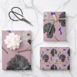 Glückliche Pfoten Geschenkpapier-Trio Geschenkpapier Set