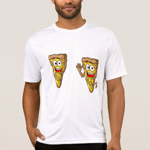 Glückliche Pilz-Pizza-Stücke T-Shirt