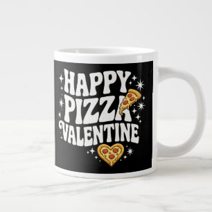 Glückliche Pizza Valentinstag Lustiges Pizza Liebe Jumbo-Tasse