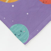 Glückliche Planeten Fleece-Decke Fleecedecke (Ecke)