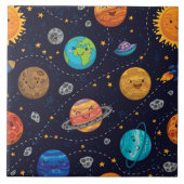 Glückliche Planeten Kachel (Vorderseite)