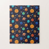 Glückliche Planeten Puzzle (Vertikal)