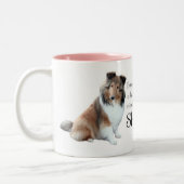 Glückliche Platz Sheltie Tasse (Links)