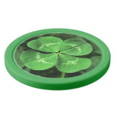 Glückliche Poker Chips in Vierblättriges Kleeblatt (Oberseite)