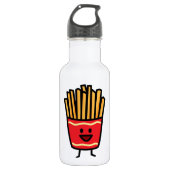 Glückliche Pommes-Frites Trinkflasche (Vorderseite)