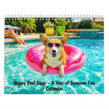 Glückliche Poolhunde - Ein Jahr voller Sommerfreud
