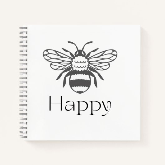 Glückliche positive Bienen-Affirmation Geschenk fü Notizblock (Vorderseite)