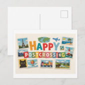 Glückliche Postcrossing-Postkarte Postkarte (Vorne/Hinten)